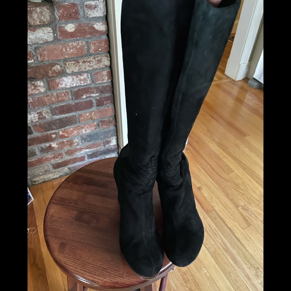 Indigo by Clark’s Black Suede Tall Boots- 7.5